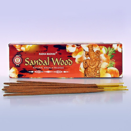 Благовония  Radha Madhav Sandal Wood Масала светлые 70гр
