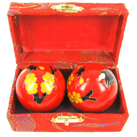 Набор шаров массажных "Сакура" красный 40 мм
