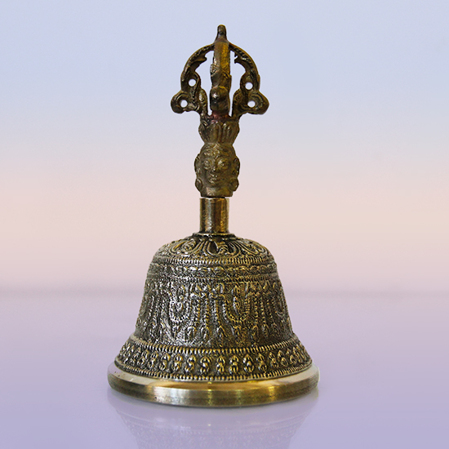 Тибетский поющий колокол малый 7 металлов h-13 см d-7 см Индия