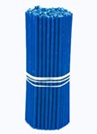 Свечи восковые синие 1кг (150 штук) № 60 (L=205mm/ d=6,6mm)