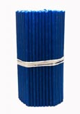 Свечи восковые синие № 80 (10 штук) (L=185mm/ d=6,1mm)