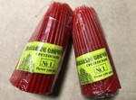 Свечи восковые сретенские маканые красные № 1 (100 штук) l-150 мм, d- 6мм