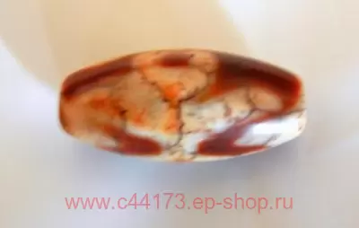 Бусина Дзи Аристократ красный агат