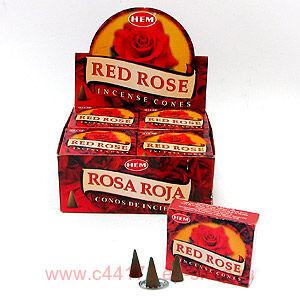      (Hem Red Rose Incense cones).